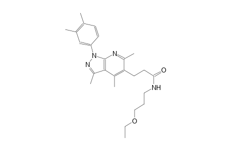1H-pyrazolo[3,4-b]pyridine-5-propanamide, 1-(3,4-dimethylphenyl)-N-(3-ethoxypropyl)-3,4,6-trimethyl-