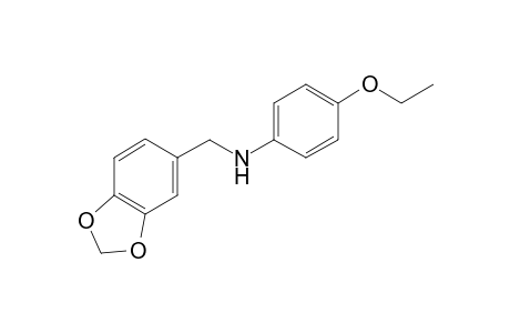 1,3-Benzodioxole-5-methanamine, N-(4-ethoxyphenyl)-