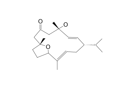 (1S,2E,4S,8R,11S,12E)-8,11-Epoxy-4-hydroxy-2,12-cembradien-6-one