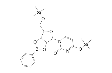 2(1H)-Pyrimidinone, 4-(trimethylsiloxy)-1-[5-O-(trimethylsilyl)-.beta.-D-ribofuranosyl]-, cyclic benzeneboronate