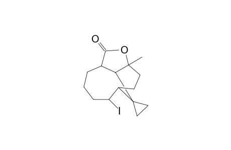 6-iodo-10-methyl-10-hydroxy-2-carboxy-spiro[cyclopropane-1',11-bicyclo[5.3,1]undecane]-2,10-lactone
