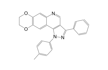 1-(4-methylphenyl)-3-phenyl-8,9-dihydro-1H-[1,4]dioxino[2,3-g]pyrazolo[4,3-c]quinoline