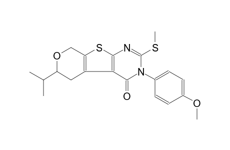 6-isopropyl-3-(4-methoxyphenyl)-2-(methylsulfanyl)-3,5,6,8-tetrahydro-4H-pyrano[4',3':4,5]thieno[2,3-d]pyrimidin-4-one