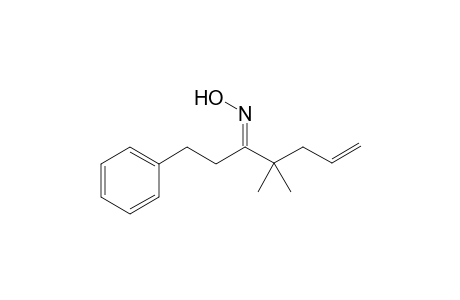 (Z)-4,4-dimethyl-1-phenylhept-6-en-3-one oxime