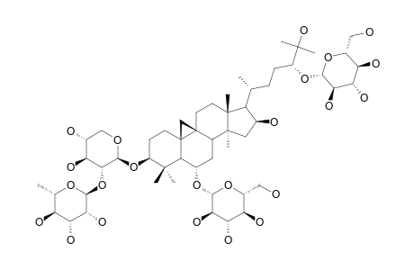 #5;TROJANOSIDE-E;3-O-[ALPHA-L-RHAMNOPYRANOSYL-(1-2)-BETA-D-XYLOPYRANOSYL-6-O-BETA-D-GLUCOPYRANOSYL-24-O-BETA-D-GLUCOPYRANOSYL-3-BETA,6-ALPHA,16-BETA,(24S),25-P