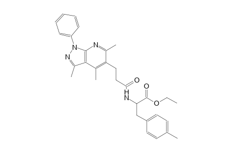 phenylalanine, 4-methyl-N-[1-oxo-3-(3,4,6-trimethyl-1-phenyl-1H-pyrazolo[3,4-b]pyridin-5-yl)propyl]-, ethyl ester