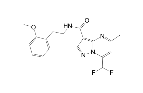 7-(difluoromethyl)-N-[2-(2-methoxyphenyl)ethyl]-5-methylpyrazolo[1,5-a]pyrimidine-3-carboxamide