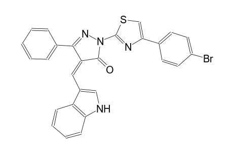 3H-pyrazol-3-one, 2-[4-(4-bromophenyl)-2-thiazolyl]-2,4-dihydro-4-(1H-indol-3-ylmethylene)-5-phenyl-, (4Z)-