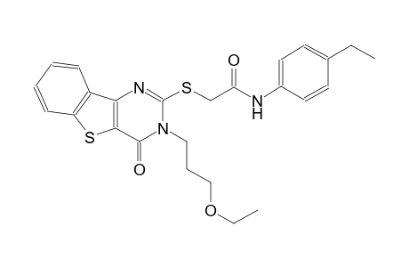 2-{[3-(3-ethoxypropyl)-4-oxo-3,4-dihydro[1]benzothieno[3,2-d]pyrimidin-2-yl]sulfanyl}-N-(4-ethylphenyl)acetamide
