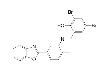 2-({[5-(1,3-benzoxazol-2-yl)-2-methylphenyl]imino}methyl)-4,6-dibromophenol
