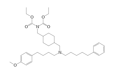 N,N'-bis(Ethoxycarbonyl)-N-[4'-(4"-methoxyphenyl)butyl]-N'-(5-phenylpentyl)-1,4-cyclohexane-dimethanamine