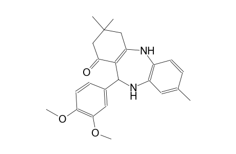 1H-dibenzo[b,e][1,4]diazepin-1-one, 11-(3,4-dimethoxyphenyl)-2,3,4,5,10,11-hexahydro-3,3,8-trimethyl-