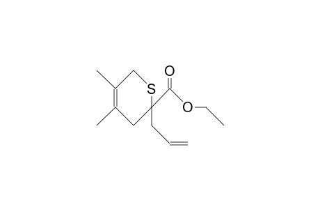 2-Allyl-3,6-dihydro-4,5-dimethyl-2H-thiine-2-carboxylic acid, ethyl ester