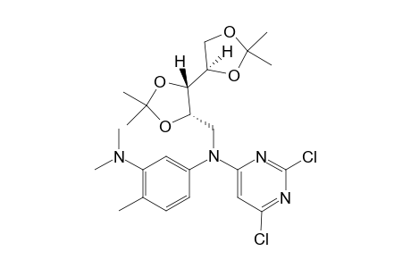 2,3: 4,5-bis[O-(1'-Methylethylidene)-1-deoxy-1-[(2",6"-dichloropyrimidin-4"-yl)-(3"'-dimethylamino-4'"-methylphenyl)amino]-D-ribitol