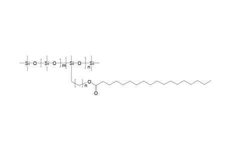 Poly[dimethylsiloxane-co-methyl(stearoyloxyalkyl)siloxane]