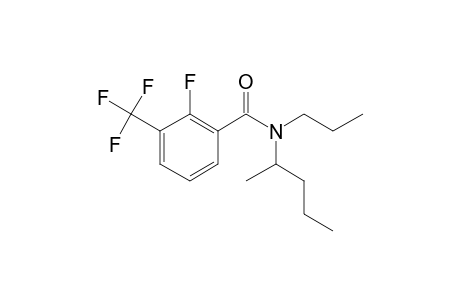 Benzamide, 2-fluoro-3-trifluoromethyl-N-(2-pentyl)-N-propyl-