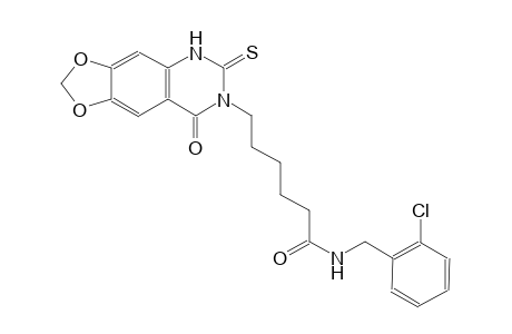 [1,3]dioxolo[4,5-g]quinazoline-7-hexanamide, N-[(2-chlorophenyl)methyl]-5,6,7,8-tetrahydro-8-oxo-6-thioxo-