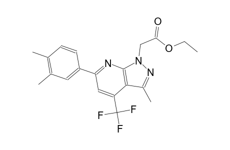 1H-pyrazolo[3,4-b]pyridine-1-acetic acid, 6-(3,4-dimethylphenyl)-3-methyl-4-(trifluoromethyl)-, ethyl ester