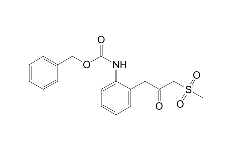 Carbamic acid, [2-[3-(methylsulfonyl)-2-oxopropyl]phenyl]-, phenylmethyl ester
