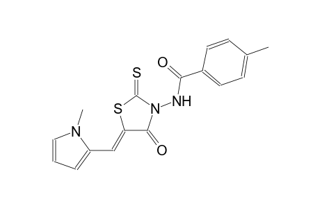 4-methyl-N-{(5Z)-5-[(1-methyl-1H-pyrrol-2-yl)methylene]-4-oxo-2-thioxo-1,3-thiazolidin-3-yl}benzamide
