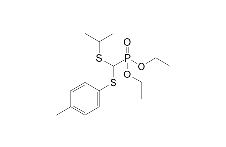 Diethyl isopropylthio(4-methylphenylthio)methanephosphonate