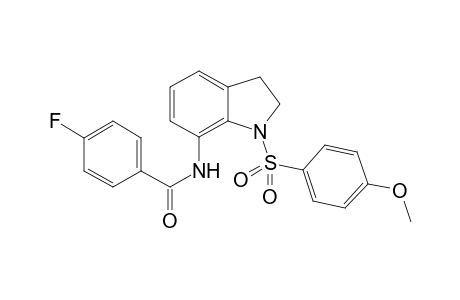 4-Fluoro-N-[1-(4-methoxy-benzenesulfonyl)-2,3-dihydro-1H-indol-7-yl]-benzamide