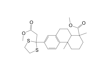 1,2,3,4,4a,9,10,10a-octahydro-1,4a-dimethyl-7-(2-carbomethoxy-1,1-(ethylenedithio)ethyl)-1-phenanthrenecarboxylic acid dimethyl ester