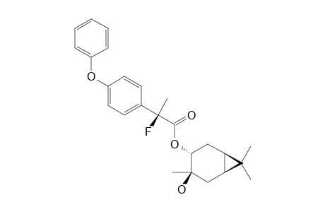 (1R,2R,3R,6S)-4-HYDROXY-4,7,7-TRIMETHYL-BICYCLO-[4.1.0]-HEPT-3-YL-(2R)-2-FLUORO-2-(4-PHENOXYPHENYL)-PROPIONATE