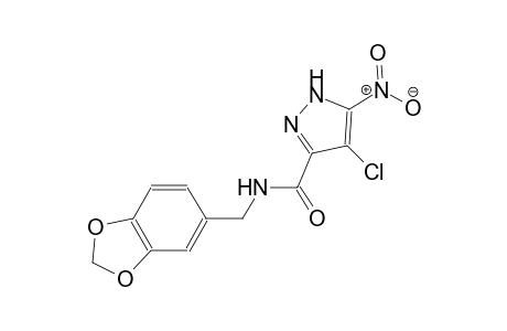 N-(1,3-benzodioxol-5-ylmethyl)-4-chloro-5-nitro-1H-pyrazole-3-carboxamide