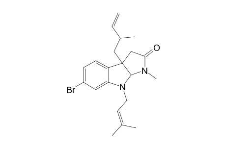 6-Bromo-3a-(2-methyl-3-buten-2-yl)-28-(3-methyl-2-buten-1-yl)-2-oxo-2,3,3a,8a-tetrahydro-8H-pyrrolo[2,3-b]indole Flustramide A