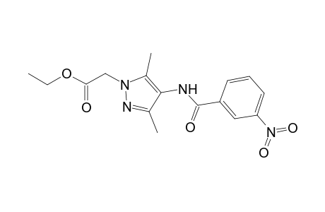 1H-Pyrazole-1-acetic acid, 3,5-dimethyl-4-[(3-nitrobenzoyl)amino]-, ethyl ester