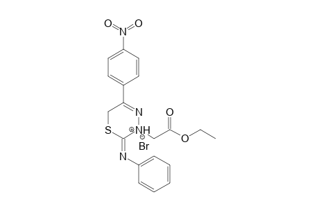 3-Ethoxycarbonylmethyl-5-(4-nitrophenyl)-2-phenylimino-3,6-dihydro-2H-1,3,4-thiadiazinium bromide