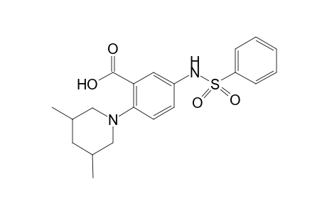 2-(3,5-dimethylpiperidin-1-yl)-5-(phenylsulfonylamino)benzoic acid