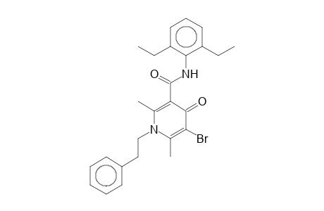 5-Bromo-2,6-dimethyl-1-phenethyl-N-(2,6-diethylphenyl)-4(1H)-oxopyridine-