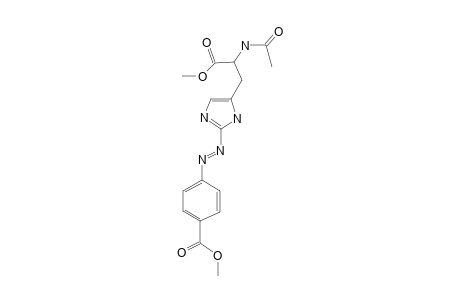 Histidine, N-acetyl-2-[[4-methoxycarbonyl]phenylazo]-, methyl(ester)