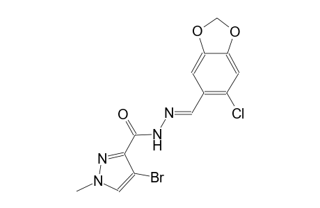 4-bromo-N'-[(E)-(6-chloro-1,3-benzodioxol-5-yl)methylidene]-1-methyl-1H-pyrazole-3-carbohydrazide