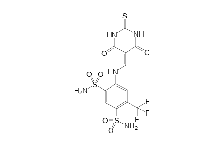 4-{[(4,6-Dioxo-2-thioxotetrahydropyrimidin-5(2H)-ylidene)methyl]amino}-6-(trifluoromethyl)benzene-1,3-disulfonamide