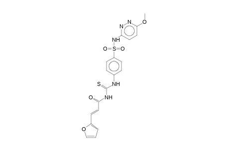 (E)-3-(2-furanyl)-N-[[4-[(6-methoxy-3-pyridazinyl)sulfamoyl]anilino]-sulfanylidenemethyl]-2-propenamide