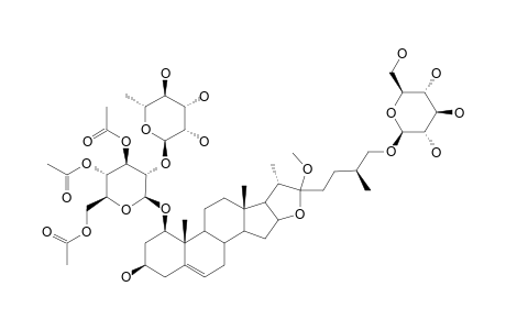 26-O-BETA-D-GLUCOPYRANOSYL-22-O-METHYL-(25R)-FUROST-5-ENE-1-BETA,3-BETA,22-XI,26-TETROL-1-O-[O-ALPHA-L-RHAMNOPYRANOSYL-(1->2)-3,4,6-TRI-O-ACETYL-BE