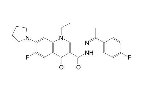3-quinolinecarboxylic acid, 1-ethyl-6-fluoro-1,4-dihydro-4-oxo-7-(1-pyrrolidinyl)-, 2-[(Z)-1-(4-fluorophenyl)ethylidene]hydrazide