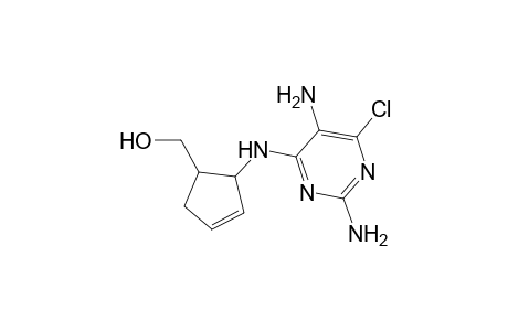 (+-)-cis-2-[(2,5-Diamino-6-chloro-4-pyrimidinyl)amino]-3-cyclopentenylmethanol