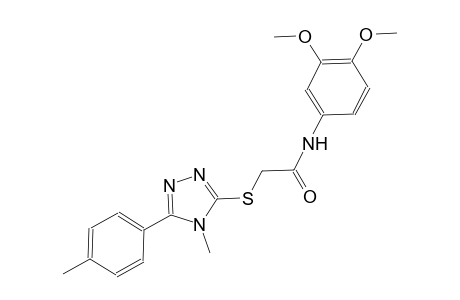 N-(3,4-dimethoxyphenyl)-2-{[4-methyl-5-(4-methylphenyl)-4H-1,2,4-triazol-3-yl]sulfanyl}acetamide