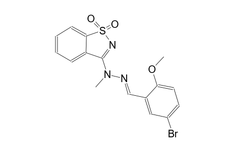 benzaldehyde, 5-bromo-2-methoxy-, (1,1-dioxido-1,2-benzisothiazol-3-yl)methylhydrazone