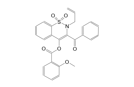 2-allyl-3-benzoyl-1,1-dioxido-2H-1,2-benzothiazin-4-yl 2-methoxybenzoate