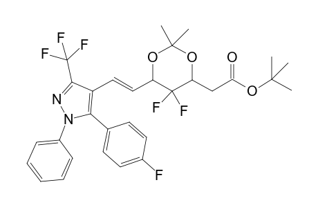 (E)-tert-Butyl 2-(5,5-difluoro-6-(2-(5-(4-fluoro-phenyl)-1-phenyl-3-(trifluoromethyl)-1H-pyrazol-4-yl)-vinyl)-2,2-dimethyl-1,3-dioxan-4-yl)acetate