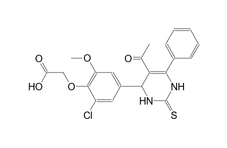[4-(5-acetyl-6-phenyl-2-thioxo-1,2,3,4-tetrahydro-4-pyrimidinyl)-2-chloro-6-methoxyphenoxy]acetic acid