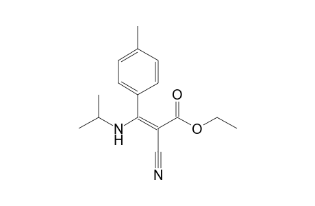 Ethyl 3-(isopropylamino)-2-cyano-3-(p-methylphenyl)propenoate