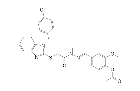 acetic acid, [[1-[(4-chlorophenyl)methyl]-1H-benzimidazol-2-yl]thio]-, 2-[(E)-[4-(acetyloxy)-3-methoxyphenyl]methylidene]hydrazide