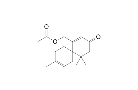3,11,11-trimethyl-7-(acetoxymethyl)spiro[5.5.]undeca-3,7-dien-9-one