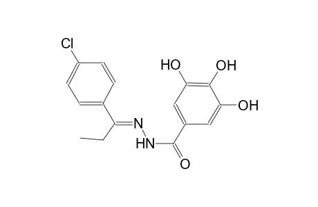 N'-[(E)-1-(4-chlorophenyl)propylidene]-3,4,5-trihydroxybenzohydrazide